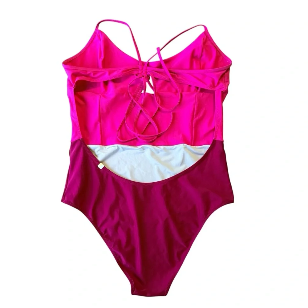 Summersalt The Swan Dive One-Piece Pink Women’s Size‎ 14 Plus Women’s